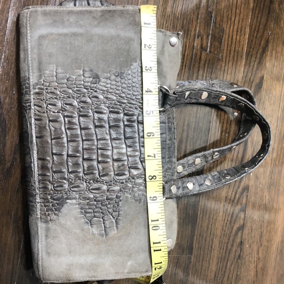Hammitt Crocodile Grey Grey Studded Tote handbag used - Picture 10 of 16